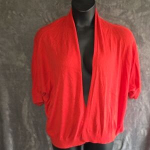 Old Navy Orange Open-Front Knit Short Sleeve Cardigan. Size 4x